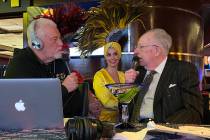 Radio host Brian Blessing and Oscar Goodman are shown at Westgate's Superbook on Thursday, Jan. ...