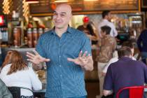 Michael Symon in "Burgers, Brew & 'Que" (Michael Blair/Food Network)