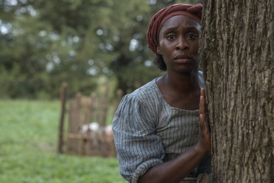 This image released by Focus Features shows Cynthia Erivo as Harriet Tubman in a scene from &qu ...