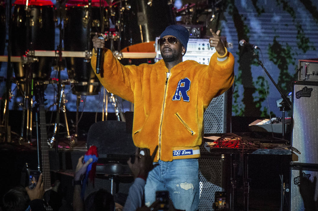 Juicy J performs during the tribute event Mac Miller: A Celebration of Life on Wednesday, Oct. ...