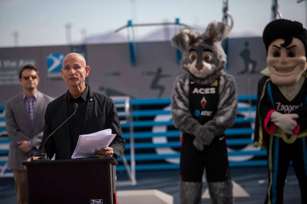 National Fitness Campaign founder Mitch Menaged helps dedicate the new Fitness Court on Tuesday ...