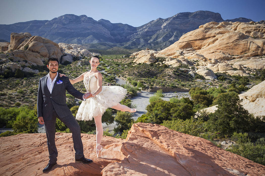 Krista Baker, a dancer with Nevada Ballet Theatre, and husband Jordan Mendoza, along with Baker ...