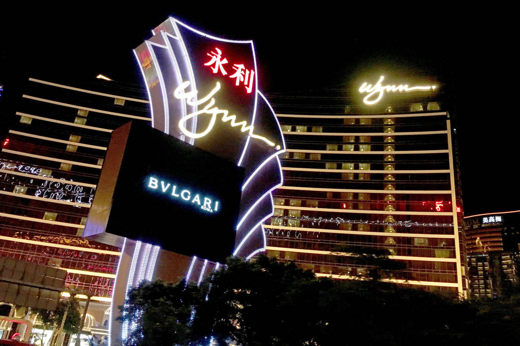 Wynn Macao hotel-casino in Macao, Friday, Jan.12, 2018. Chitose Suzuki Las Vegas Review-Journal