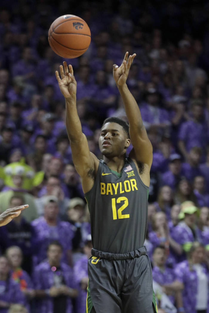 Baylor guard Jared Butler (12) during the first half of an NCAA college basketball game against ...