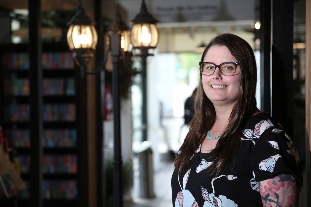 Heather Lang-Cassera, who will be Clark County's third poet laureate on June 1, poses at the Wr ...