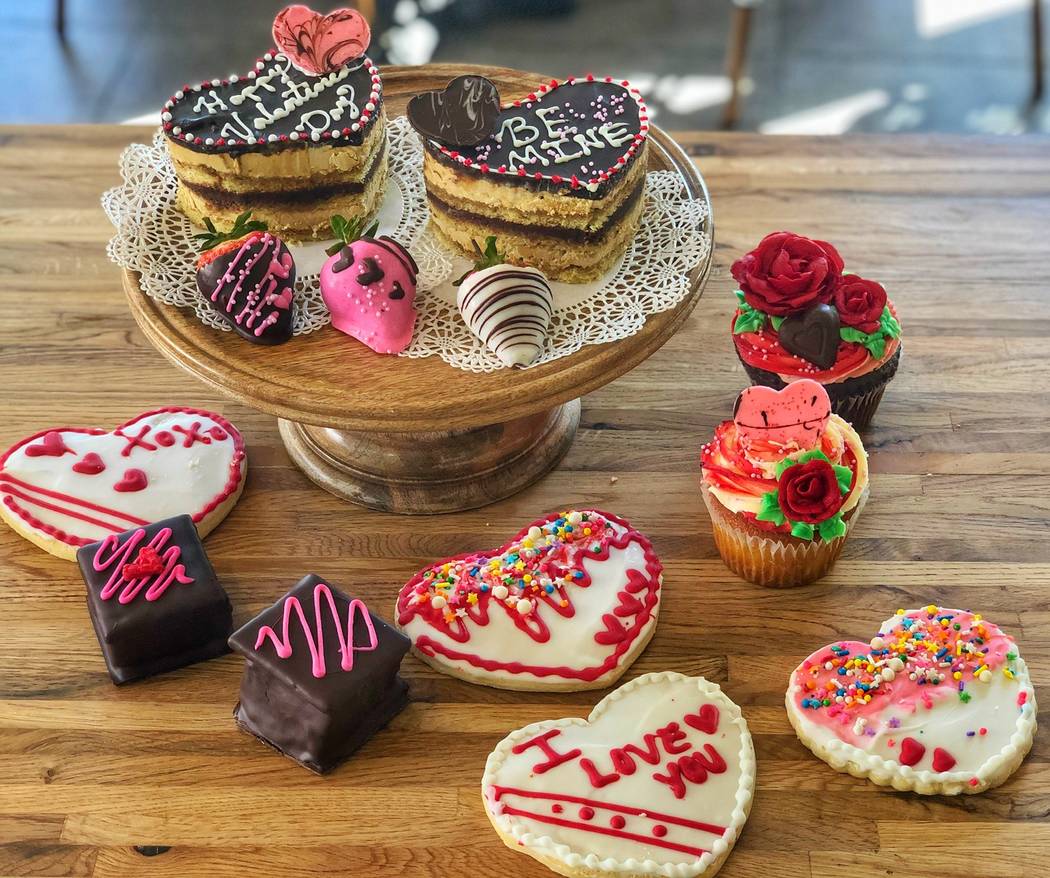 A selection of Valentine's-themed treats at La Belle Terre. (La Belle Terre Bakery & Cafe)