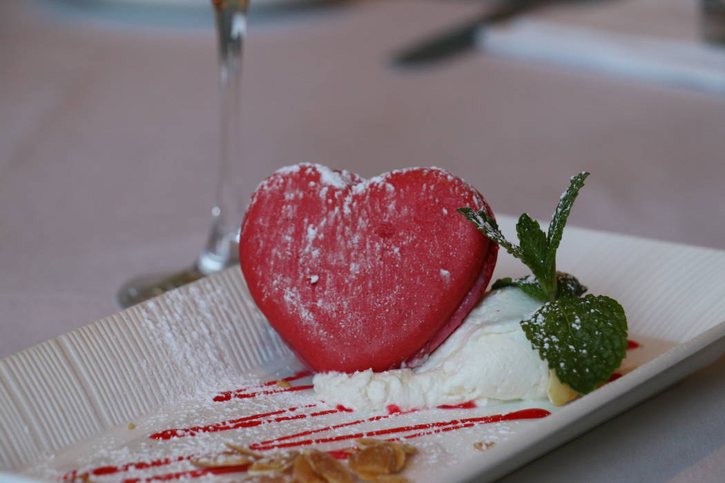 Heart-shaped macaron at Morels Steakhouse & Bistro (Morels Steakhouse & Bistro)