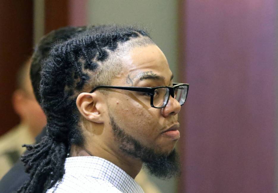 Ray Charles Brown appears in court at the Regional Justice Center on Tuesday, Feb. 4, 2020, in ...