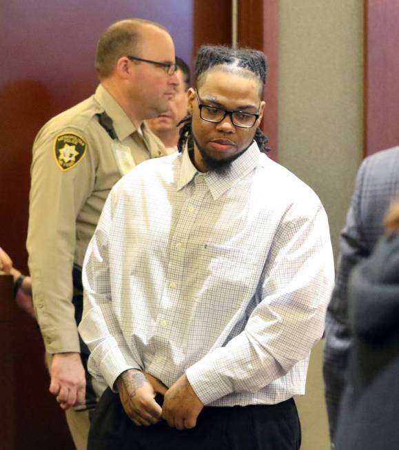 Ray Charles Brown appears in court at the Regional Justice Center on Tuesday, Feb. 4, 2020, in ...