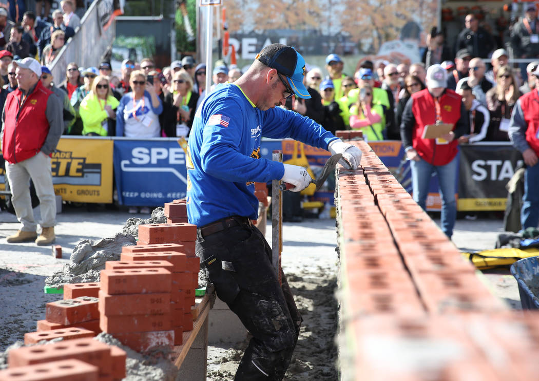 Cole Stamper, of Wheatley, Ky., participates in the 2020 Spec Mix Bricklayer 500 competition du ...