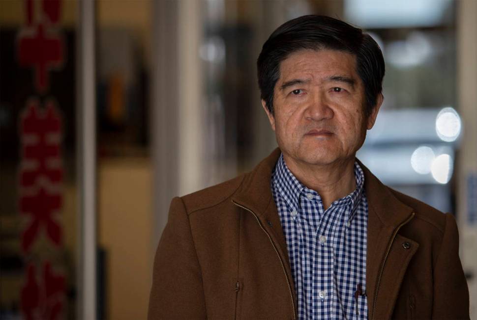 Jiaming Zhang, secretary of the Nevada Chinese Association, poses for a portrait at the group's ...