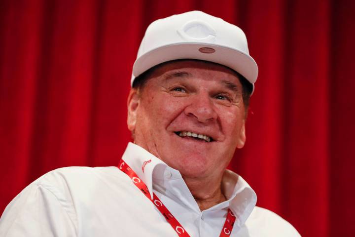 FILE - In this June 17, 2017, file photo, former Cincinnati Reds player Pete Rose attends a new ...