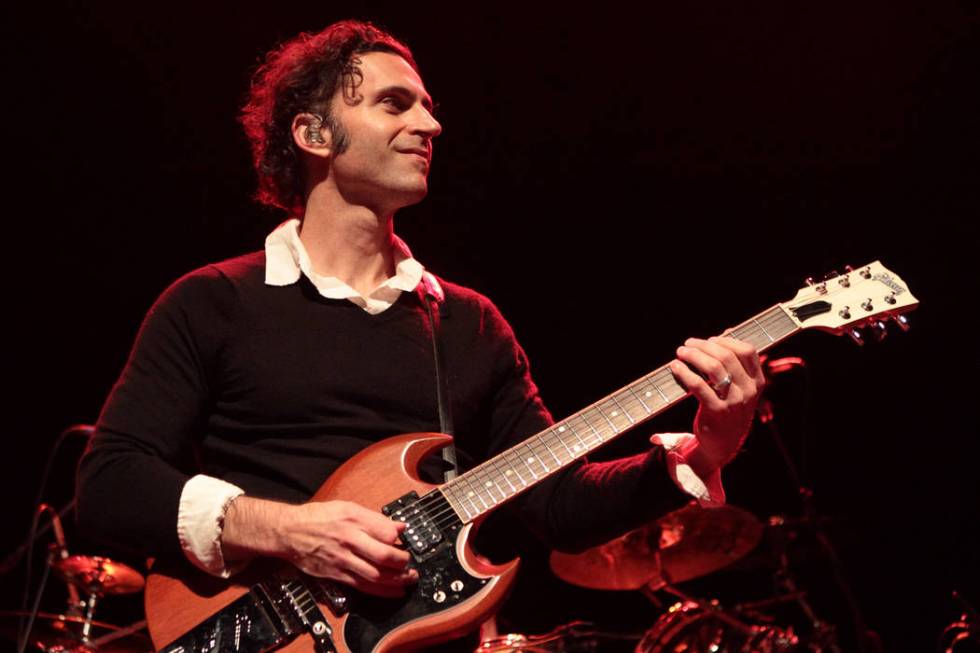 Musician Dweezil Zappa, son of Frank Zappa, performs with his band Zappa Plays Zappa at Rams He ...