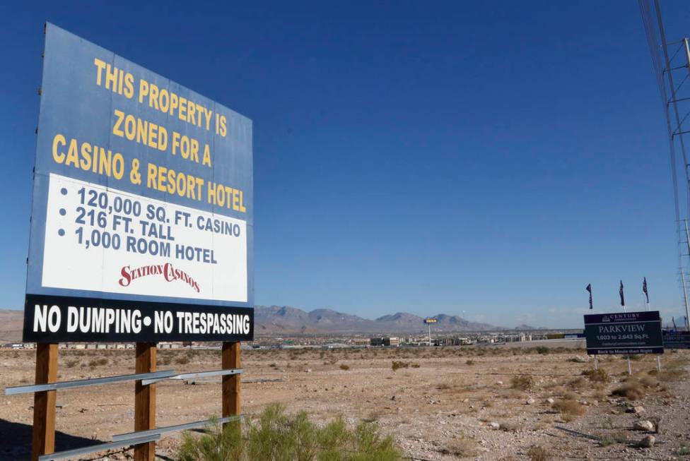 A vacant land photographed on Friday, Aug. 18, 2017, owned by Station Casinos on Durango Drive ...