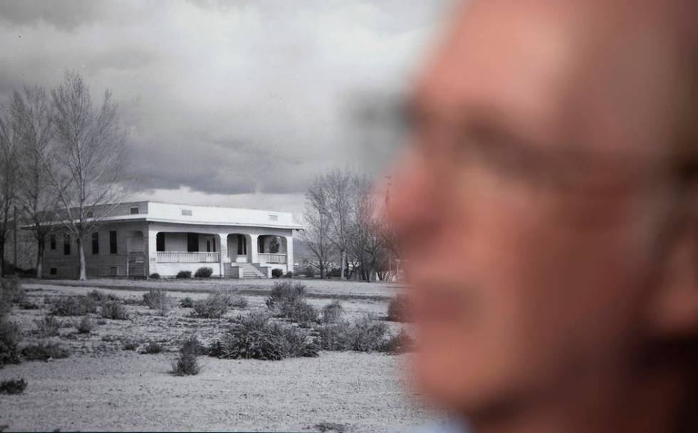 Jeff Alpert sits in front of the photo that inspired him to write a book about Kiel Ranch on Th ...