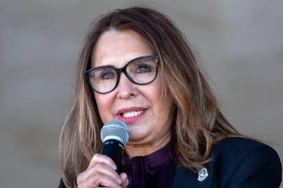 Las Vegas Councilwoman Victoria Seaman speaks during the official opening ceremony for the new ...