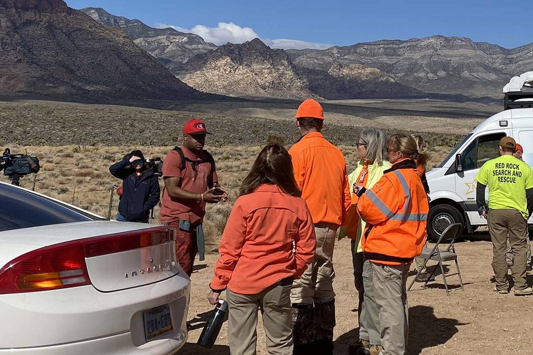 Search and rescue teams are looking for missing hiker at Red Rock Canyon National Conservation ...