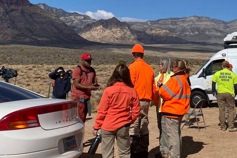 Search and rescue teams are looking for missing hiker at Red Rock Canyon National Conservation ...