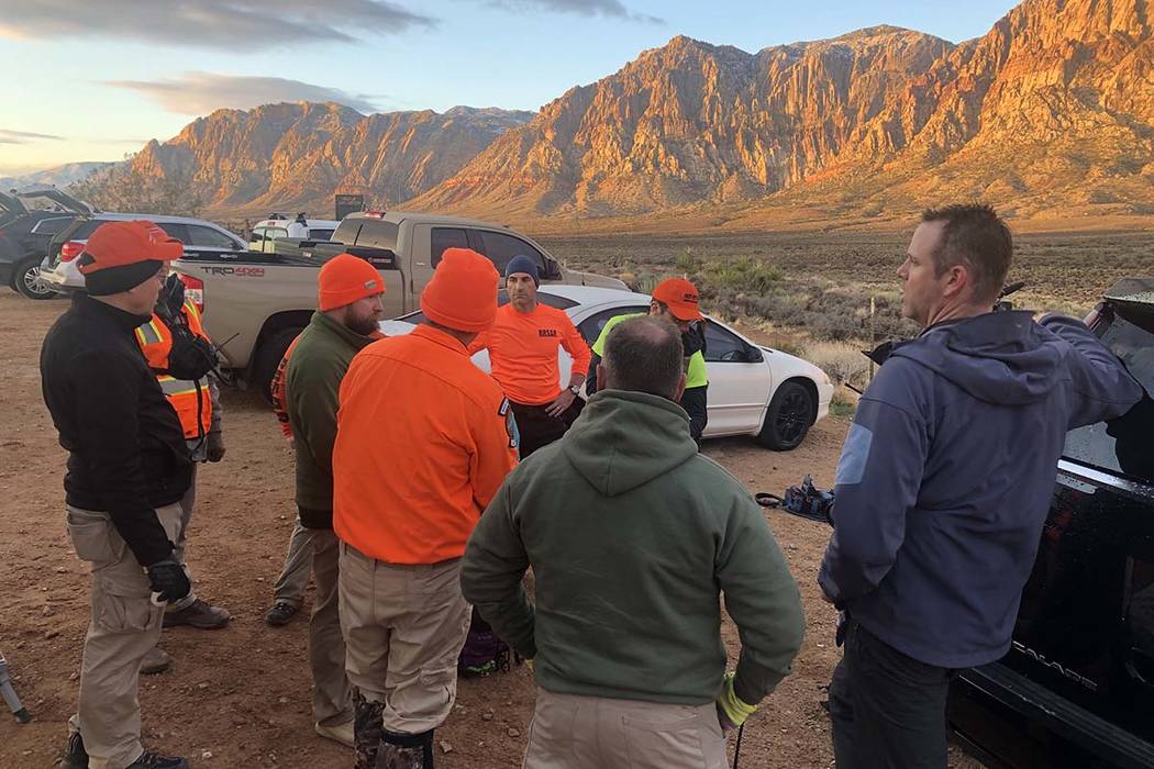 Search and rescue teams are looking for missing hiker at Red Rock Canyon National Conservation ...