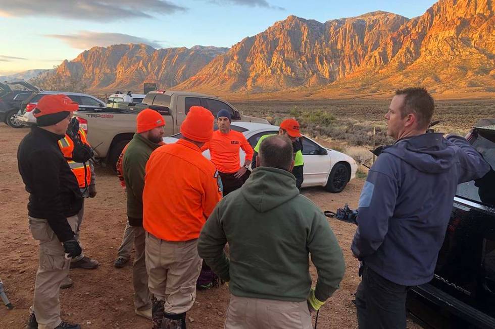 Search and rescue teams are looking for missing hiker at Red Rock Canyon National Conservation ...