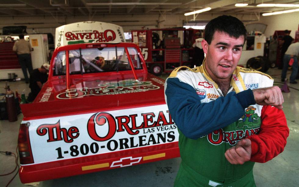 Las Vegas local Brendan Gaughan talks about his qualifying run at Las Vegas Motor Speedway Thur ...