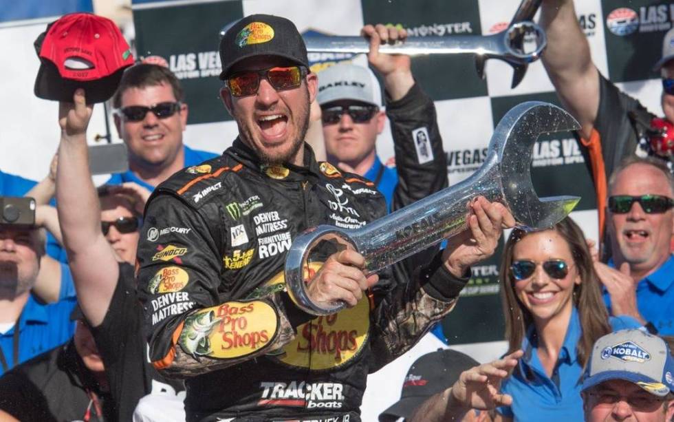 The Kobalt 400 at Las Vegas Motor Speedway on Sunday, March 12, 2017. Martin Truex Jr. won the ...