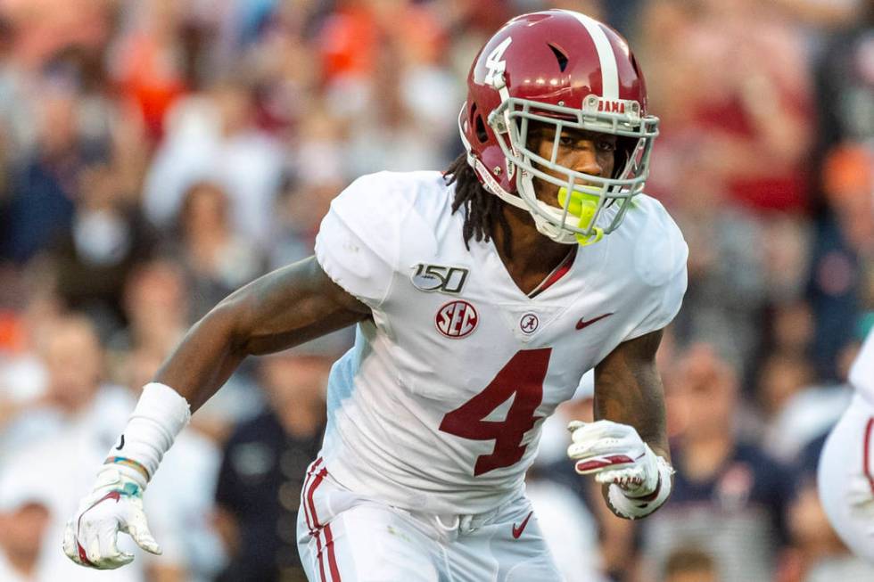 Alabama wide receiver Jerry Jeudy (4) during the first half of an NCAA college football game, S ...