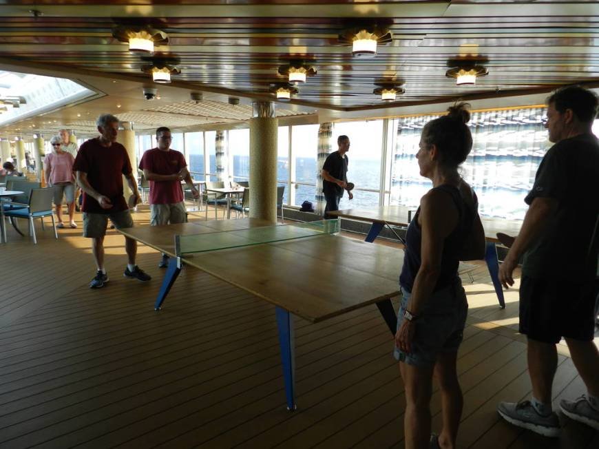 Passengers are seen on the MS Westerdam during a cruise. The vessel was turned away from at lea ...