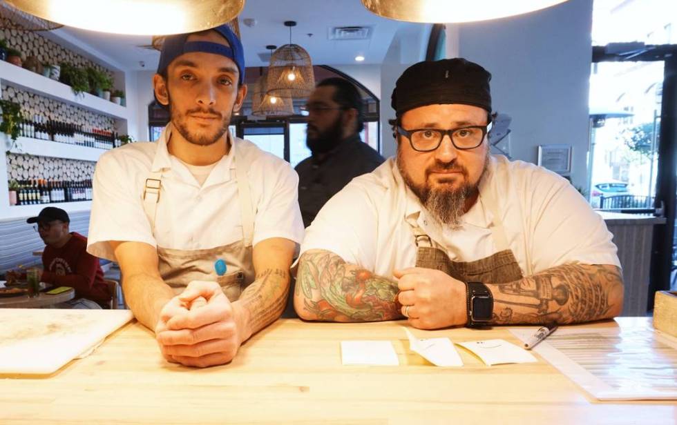 Chefs Dylan Jobsz (left) and Bruce Kalman (Timeless Cuisine)