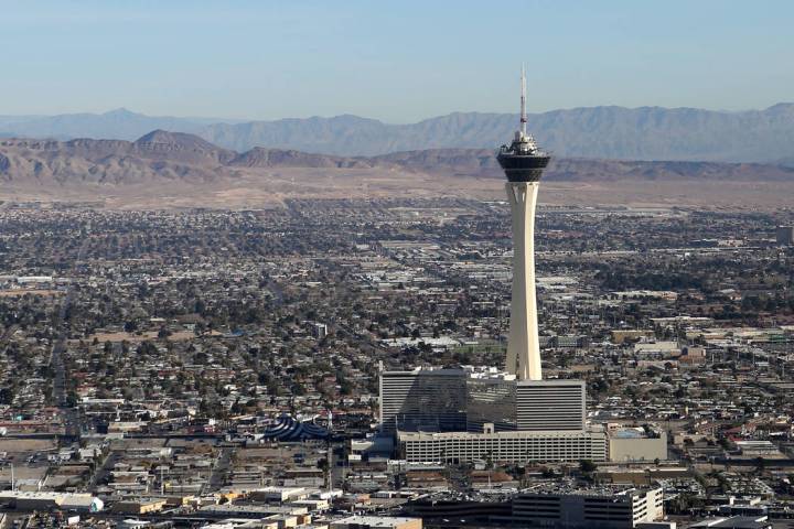 The forecast high for Las Vegas on Friday, Feb. 14, 2020, is 67 degrees with sunny skies and li ...