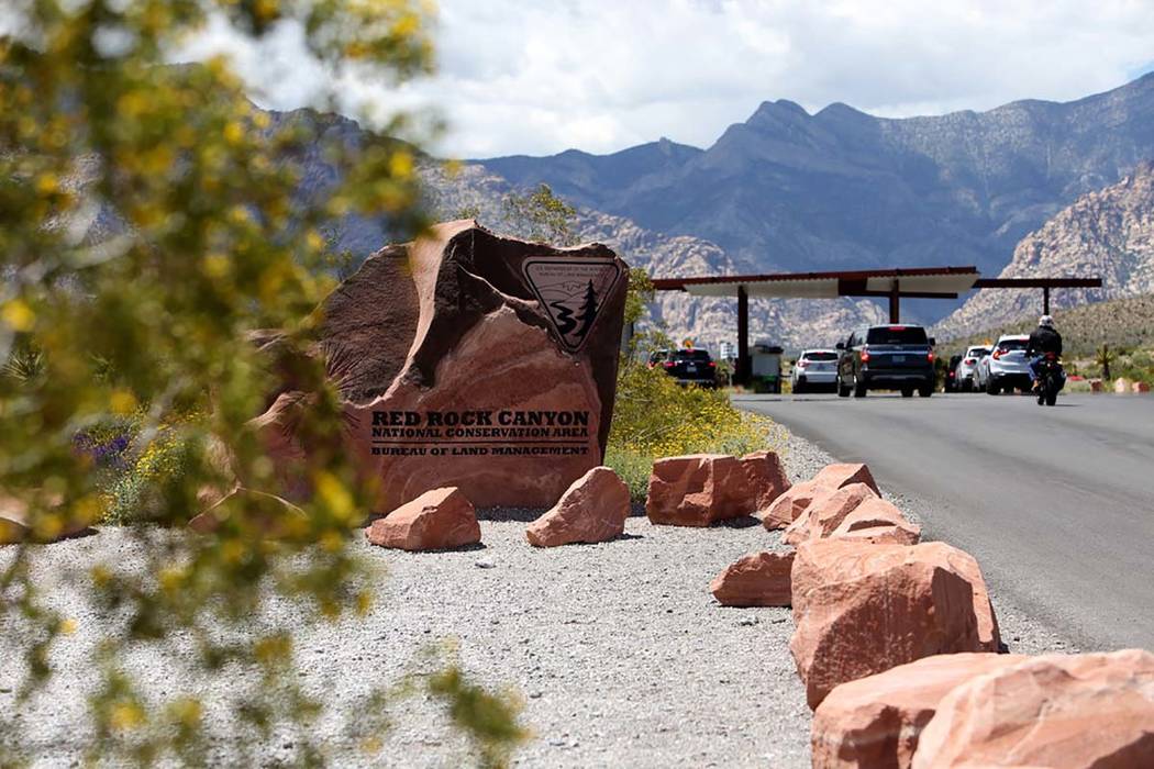 The entrance of Red Rock Canyon National Conservation Area in Las Vegas, Sunday, May 12, 2019. ...