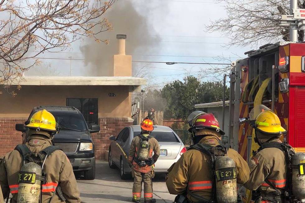 Firefighters battled a house fire at 2417 Howard Drive on Tuesday morning. No one was injured. ...