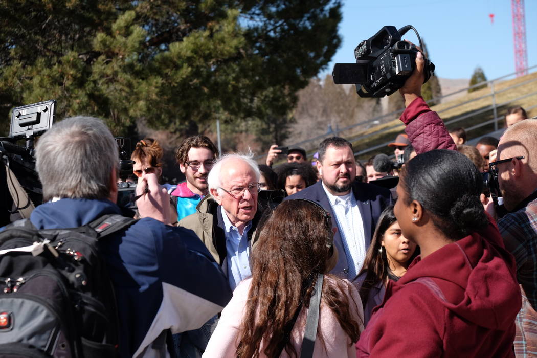 Presidential candidate Sen. Bernie Sanders of Vermont made his last scheduled appearance in nor ...