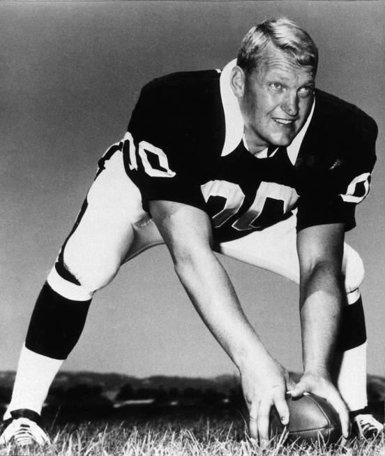 Jim Otto, offensive center of the Oakland Raiders poses, date and location unknown. (AP Photo)