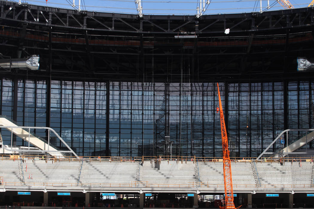 The view inside the Raiders Allegiant Stadium in Las Vegas, Tuesday, Feb. 18, 2020. (Erik Verdu ...