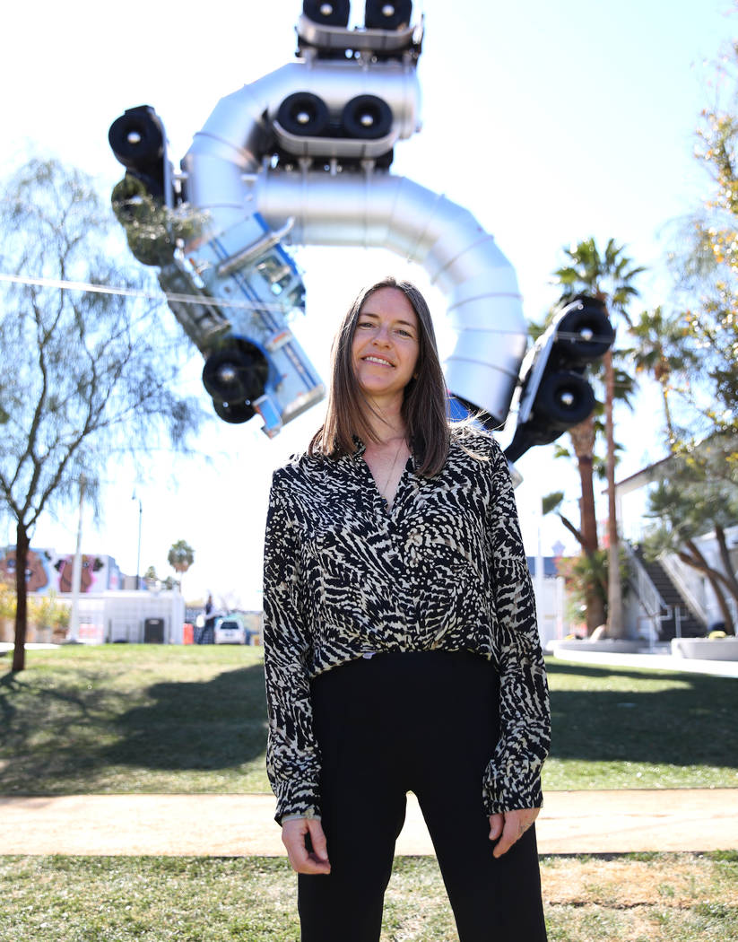 Heather Harmon, the deputy director of the Nevada Museum of Art, poses for a photo at Fergusons ...