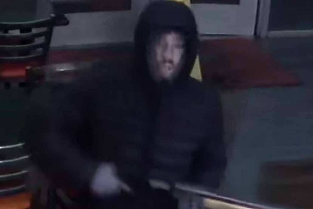 Las Vegas police are searching for a man who walked into a restaurant at 5 a.m. Dec. 21 and rob ...