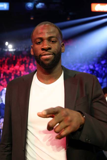 NBA player Draymond Green attends the WBC world heavyweight championship bout between Tyson Fur ...