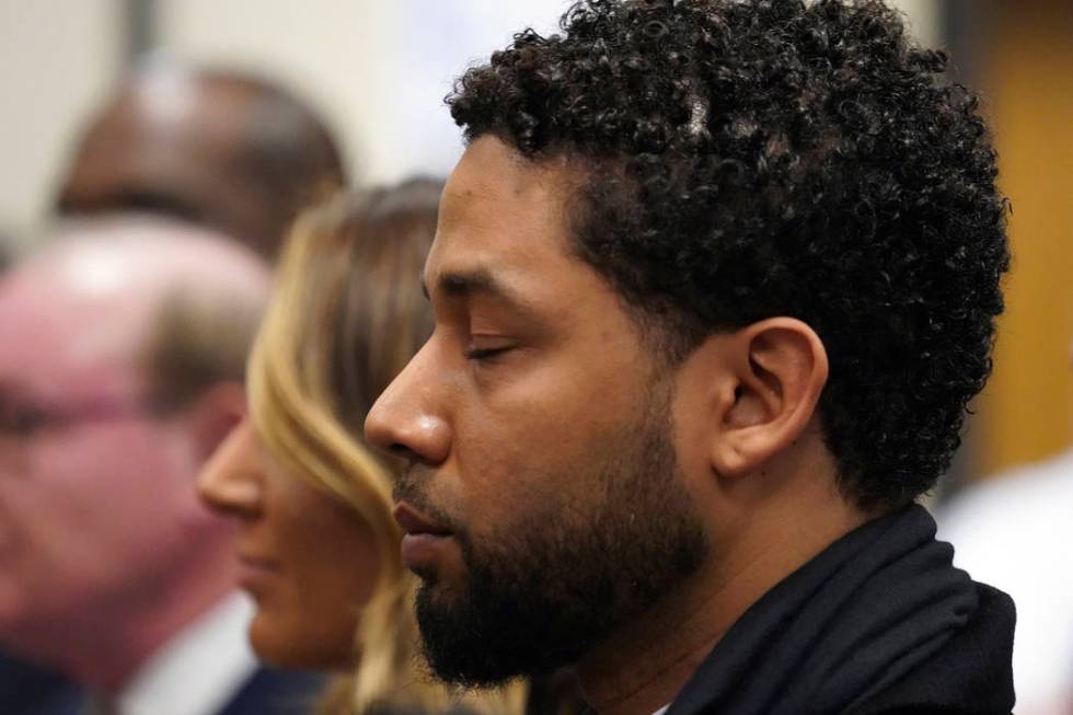 Actor Jussie Smollett appears in a courtroom at the Leighton Criminal Court Building in Chicago ...