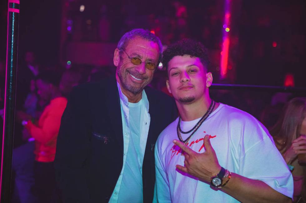 Las Vegas nightclub icon Victor Drai and Super Bowl MVP Patrick Mahomes of the Kansas City Chie ...