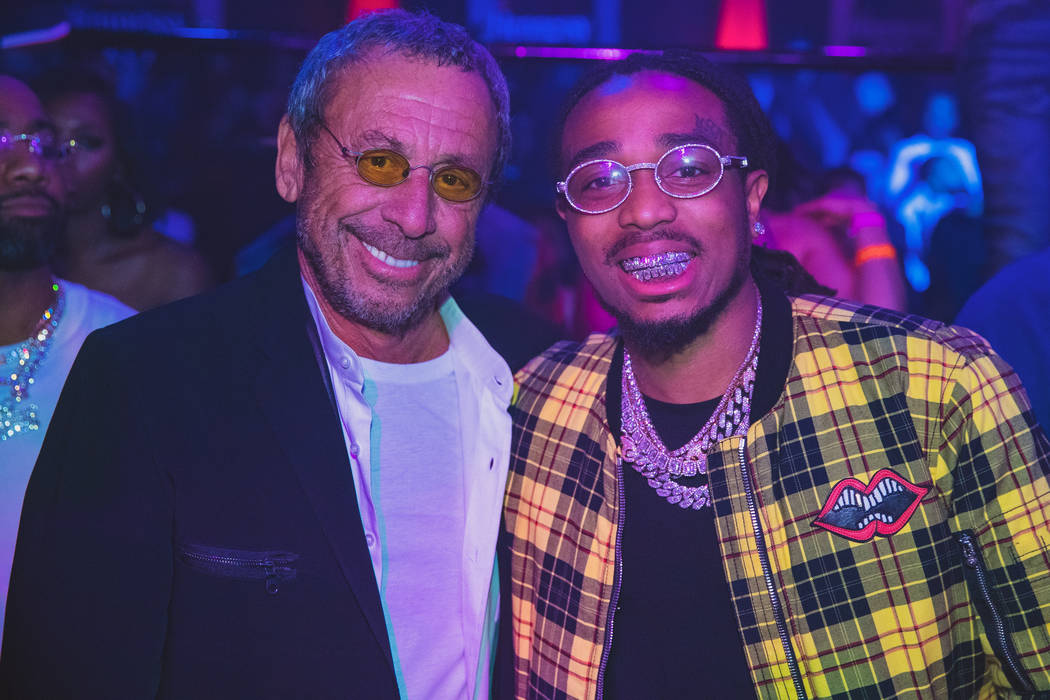 Victor Drai and Quavo of Migos are shown at Drai's Nightclub at Cromwell on Saturday, Feb. 23, ...