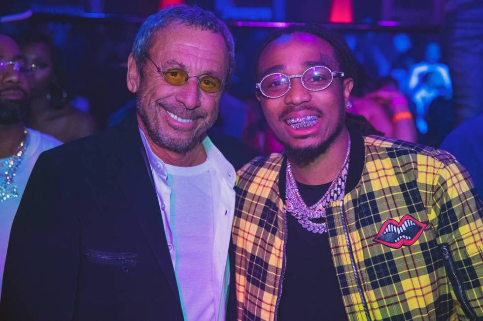 Victor Drai and Quavo of Migos are shown at Drai's Nightclub at Cromwell on Saturday, Feb. 23, ...