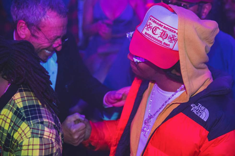 Victor Drai and Takeoff of Migos are shown at Drai's Nightclub at Cromwell on Saturday, Feb. 23 ...