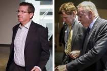 Washington Redskins owner Daniel Snyder, left, Green Bay Packers president Mark Murphy and Dall ...