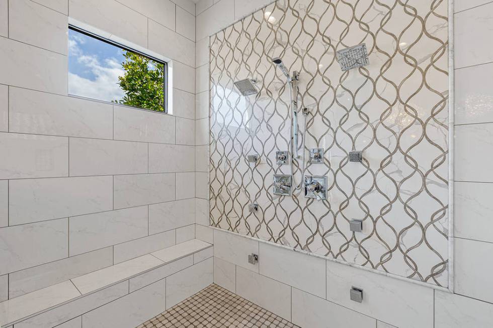 The master bath features a large shower. (Ivan Sher Group)