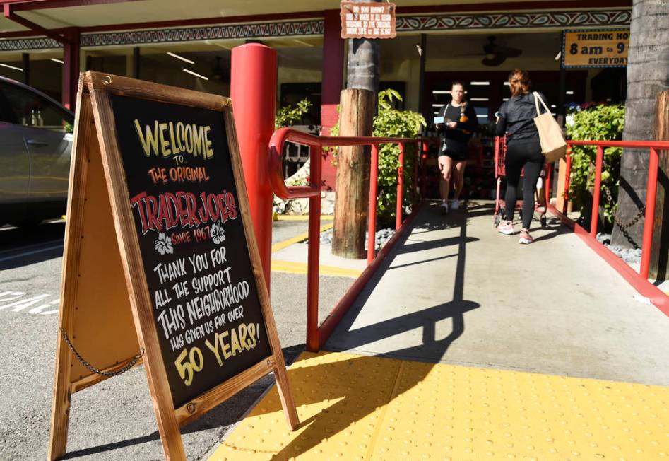 This Wednesday, Feb. 26, 2020, photo shows the original Trader Joe's grocery store in Pasadena, ...