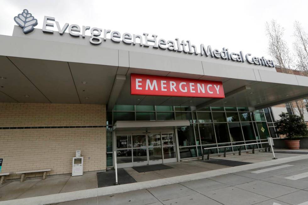 EvergreenHealth Medical Center is seen Saturday, Feb. 29, 2020, where a person died of COVID-19 ...