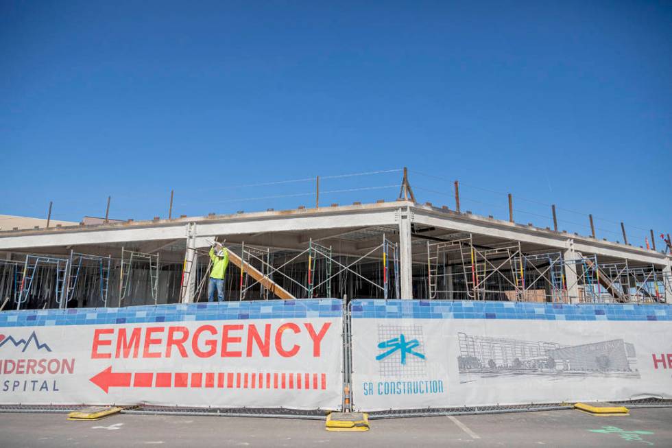 Henderson Hospital is under construction in Henderson on Wednesday, March 4, 2020. (Elizabeth P ...