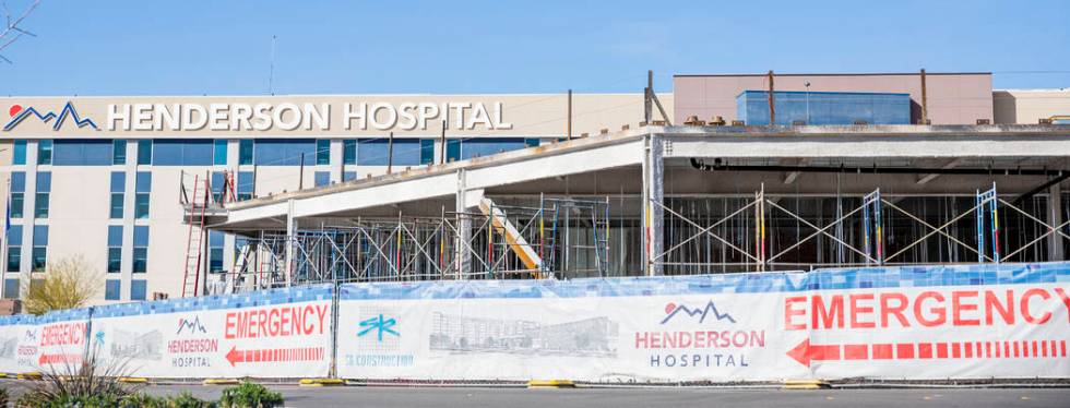 Henderson Hospital is under construction in Henderson on Wednesday, March 4, 2020. (Elizabeth P ...