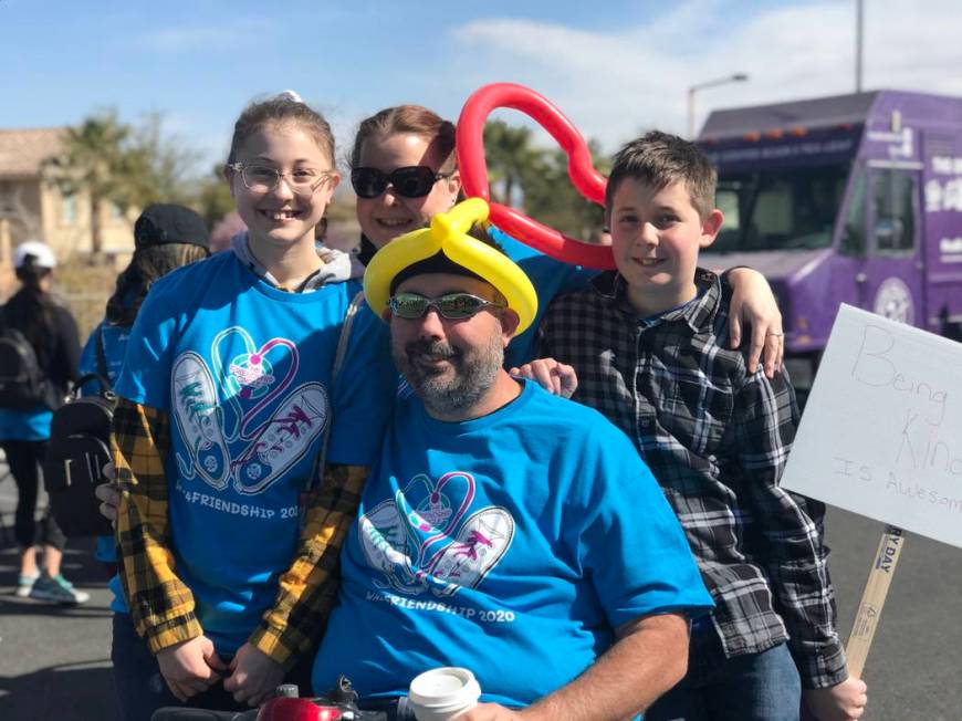 The Merle family showed up early for the Walk4Friendship event at Bet Yossef Community Center i ...